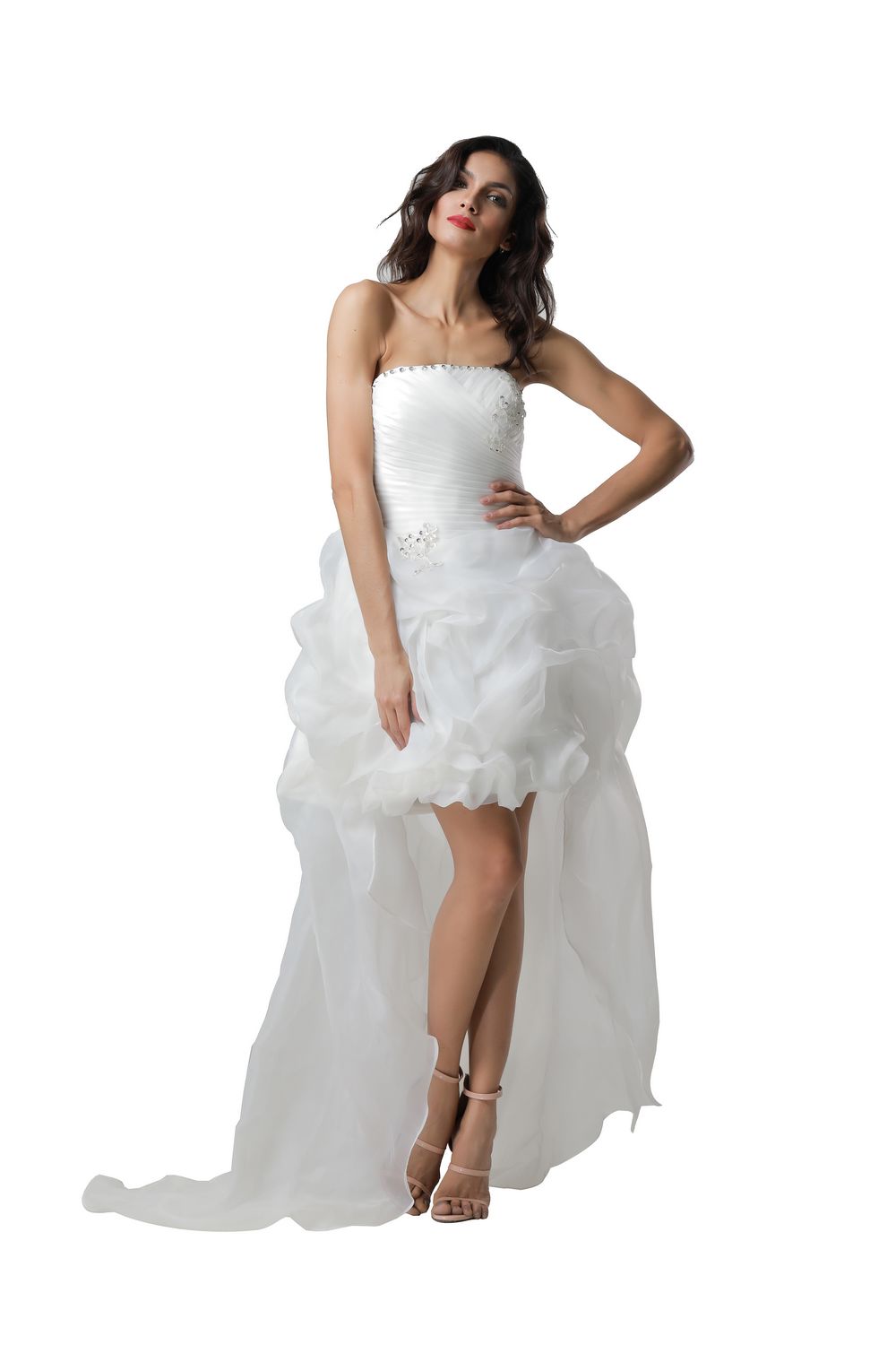 WF56797 Short Beach Wedding Princess Dress